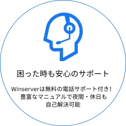 困った時も安心のサポートと書かれたアイコン